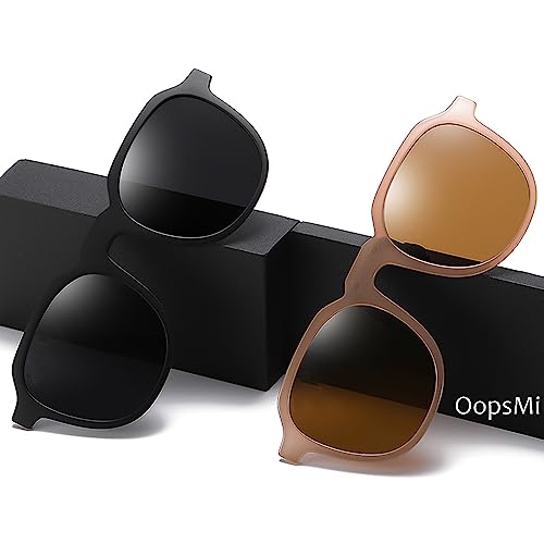 Clip-on Sunglasses Polarized TR90 Frame Anti-Glare Driving Glasses for Prescription Glasses 88482