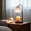 JIMEI Candle Warmer Lamp with Timer Electric Wax Warmer for Scented Wax Melt Warmer Melter for Jar Candles Dimmable Adjustable Height Gifts for Women Mom House Warming Frossted Glass Black