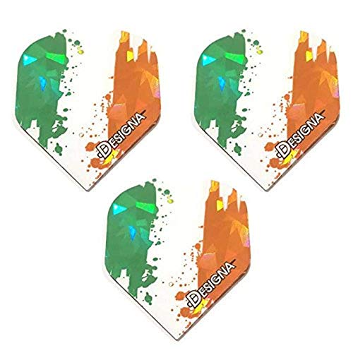 Designa 9 Pack Holographic Ireland Fighting Irish 75 Micron Strong Standard Dart Flights