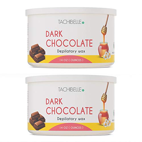 Tachibelle Depilatory Wax Dark Chocolate Wax 14 Oz Professional Hair Removal Made in Italy (Pack of 2)