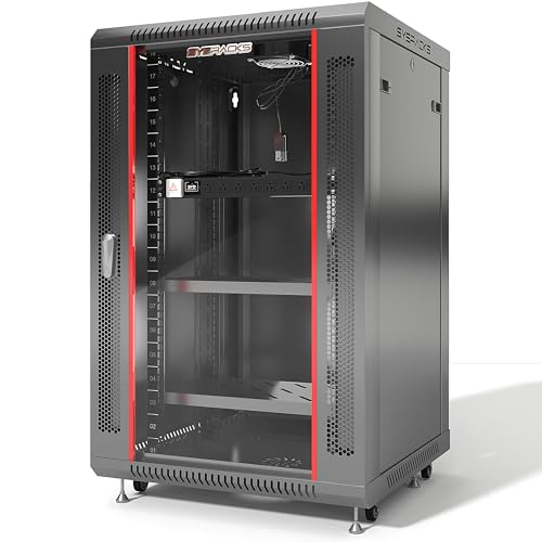 Image of 18U Wall Mount Server Rack Cabinet - 19 inch Network Rack Enclosure, 18 inch Deep Data Rack Cabinet with Fan, PDU & Shelf for IT Equipment, Switches and Patch Panel