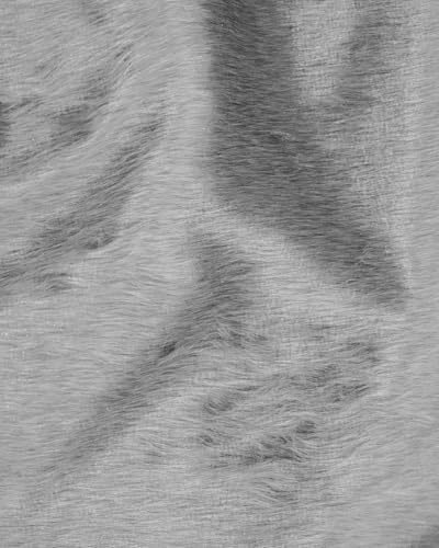 Image of Prokart Soft Faux Fur Fabric Cloth - 60 Inch Wide Pana | Fur Fabric Decorative Cloth for Crafting Soft Toys, Fancy Dress, Baby Photoshoot, Wedding Mandap & Party Decor (Grey DN01, 5 Mtr)