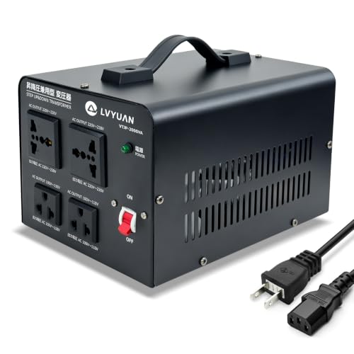 110V↔︎230Vアップダウントランス変圧器2000VA 欧州安全認証CE対応 Amazon.co.jp: LVYUAN 変圧器 2000VA 1800W 海外国内両用型変圧器 最大