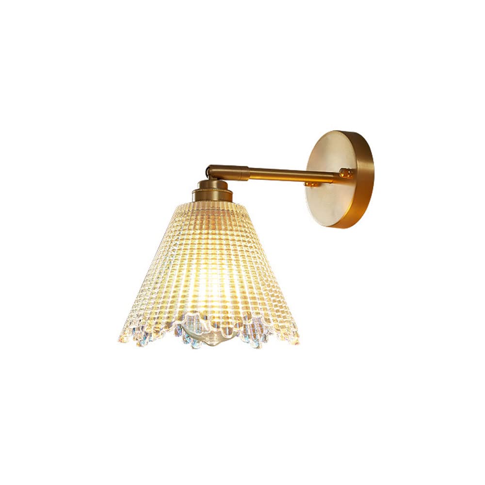 Lámpara de pared de vidrio nórdica moderna aplique de luz interior para salón