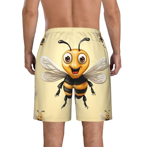 Men's Swim Trunks Honey Bee Quick Dry Board Shorts with Pocket Swimsuit Swimwear for Men Beach Shorts2