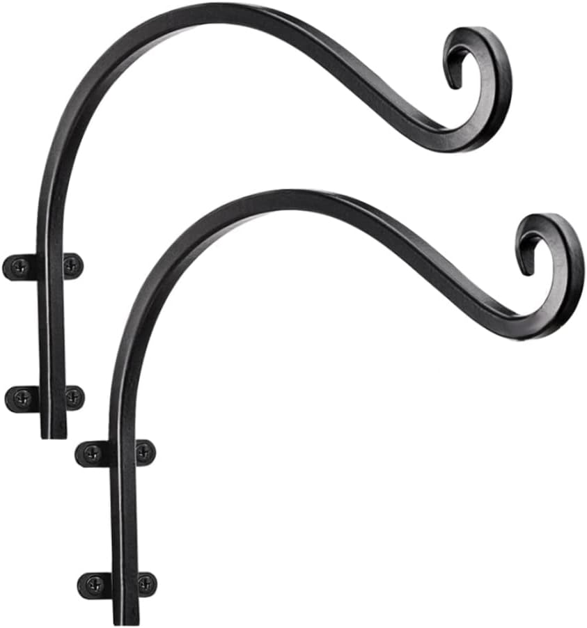 Cesta colgante de macramé for plantas, perchas for plantas al aire libre, soporte for cesta colgante resistente, 2 unidades de 12 pulgadas for colgar plantas al aire libre, gancho de pared for jardín