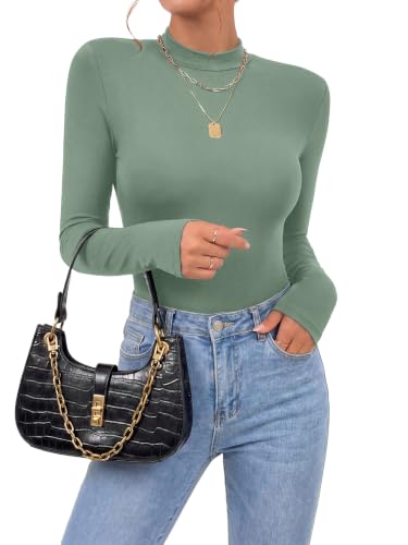 Image of OPOIPIN Women's Long Sleeve Basic Bodysuit
