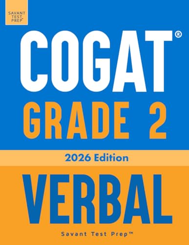 COGAT Grade 2 Verbal: 3 Practice Tests - Level 8