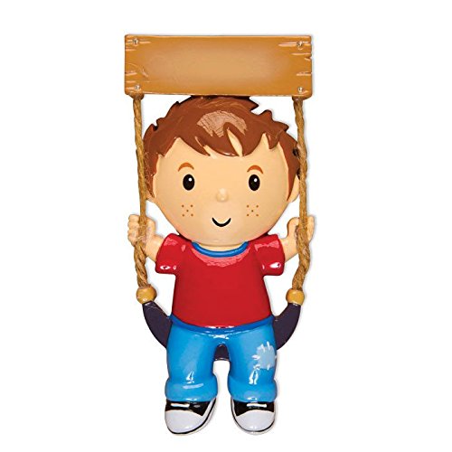 Polar X Sport Boy On Swing Personalized Christmas Tree Ornament