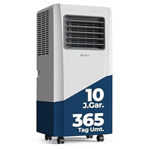 Mobile Klimaanlage 9000 BTU, Klimaanlage Mobil mit Abluftschlauch, Mobiles Klimagerät mit Abluftschlauch mit Timer 10 J.GAR.