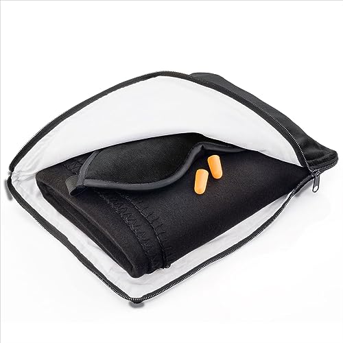 Lewis N. Clark B559T Ultimate Comfort Set + Portable Travel Kit For Airplane, Includes Inflatable Pillow + Zippered Carrying Case, Cozy Fleece Blanket, Eye Mask thumb #2