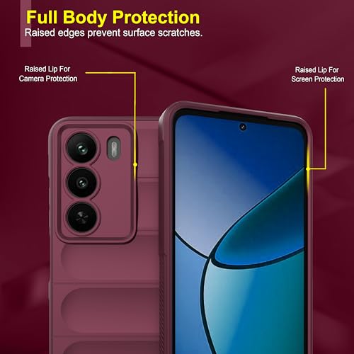 Image of amazon basics Back Case Cover for Realme C73 5G | Compatible for Realme C73 5G Back Cover | Liquid Silicon Magic Case with Camera Protection | Plum