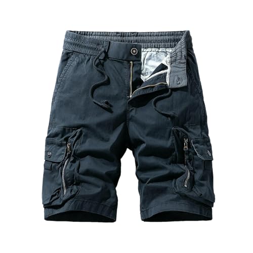 Short cargo homme en coton respirant et multipoches décontracté