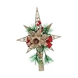 Photo Gallery magiclulu decorazione per albero di natale a forma di stella a cinque punte puntale per albero di natale decorazione per la casa vintage 1 pezzo Photo Gallery magiclulu decorazione per albero di natale a forma di stella a cinque punte puntale per albero di natale decorazione per la casa vintage 1 pezzo