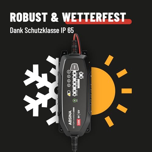 ABSINA 3,8 A Batterieladegerät KFZ für 6V & 12V Blei & 12,8V Lithium – Ansicht 7