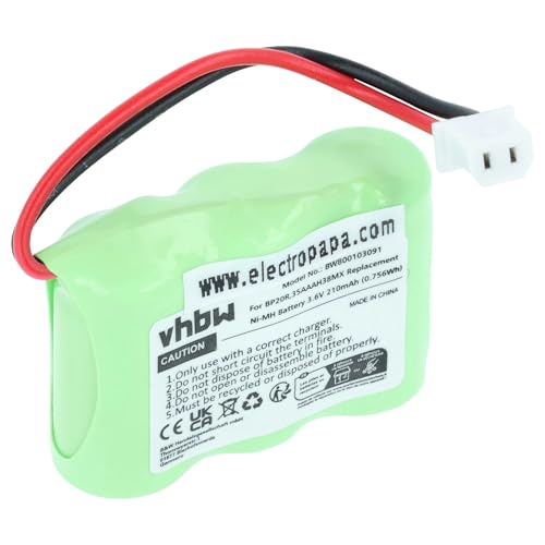 vhbw Batería Compatible con Dogtra 600NCP, 620NCP, 7000M Series, 800NCP, DA009, 890037 Collar para Perros (210 mAh, 3,6 V, NiMH)