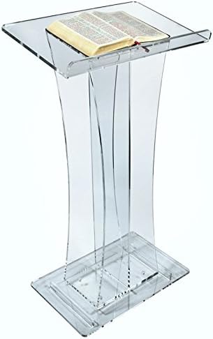 Elegant Curved Acrylic Lectern or Podium