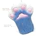 Furry Paws Gloves Soft Claw Finger Gloves for Furry Costume, Perfect for Cat and Fox Fursuit Paws, Therian Cosplay Accessories(Blue-Pink, Large)