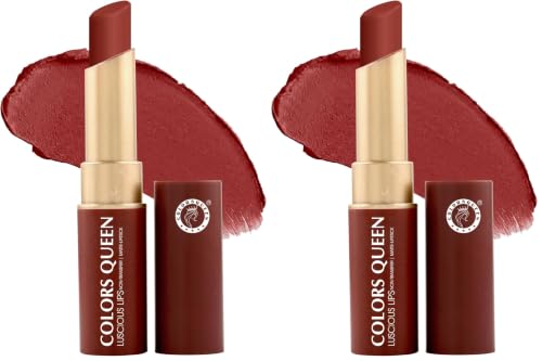 Image of Colors Queen Luscious Lips - Non Transfer Creamy Matte Lipstick | Highly Pigmented with Smooth Application | Long Lasting Lipstick Waterproof | Smudge Proof Lipstick for Women (17 - Rouge - 3.5g)