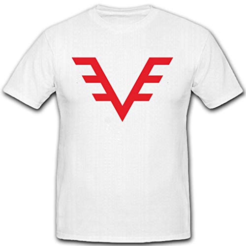 T-shirt 353 Infanterie Division blason blanc grande taille XXXXX-Large confortable