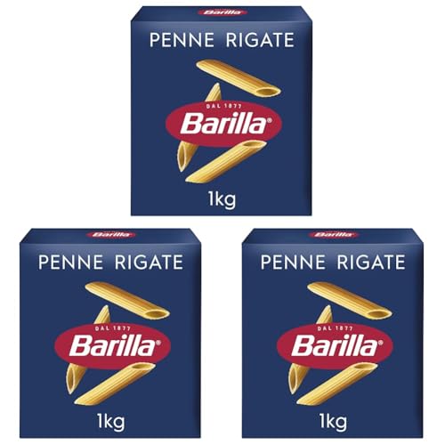 Barilla Pâtes Penne Rigate 1 kg (Lot de 3)