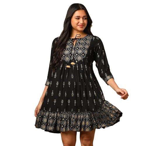 Image of Globus Women's Rayon A-Line Above The Knee Dress (ICK8ECOMWDRS0027- Blue