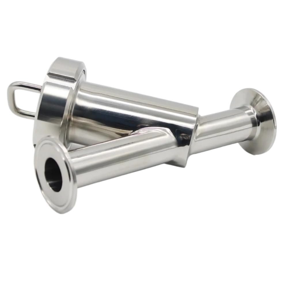 SS304 Sanitarny filtr Y Inline 19-51 mm OD Tri Clamp 50,5/64 mm Złączka do rurociągu sanitarnego(51mm Ferrule 64,100mesh)