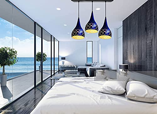 Image of GreyWings Modern OrangeDome Laser Cut Hanging Pendant Light for Ceiling - Aluminium, Drop, Antique Decor,(Bulb is not Included) Big Pack of 4