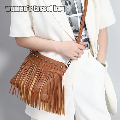 Sac portefeuille et clés avec franges rétro pour téléphone portable - 2