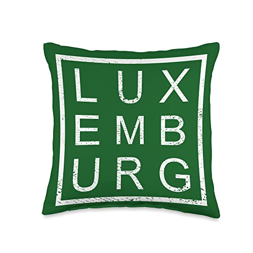 Green pillow cover with 'Luxemburg"