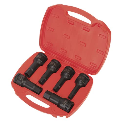 Impact hex socket bit set SEALEY ak5586 3/4 pouces pour clés à chocs de mécanique