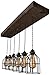 Wood Pendant Light (W/Cages)