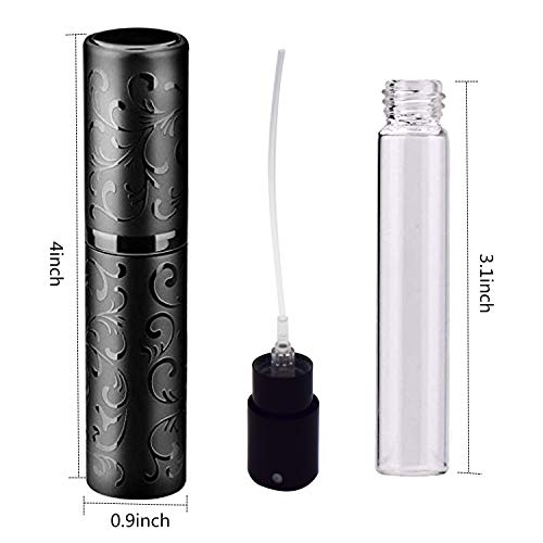 ZKSM Vaporisateur de parfum rechargeable 10 ml, vaporisateur de parfum pour les déplacements, mini flacon pulvérisateur portable avec torsion, bouche cachée et entonnoir pour voyage, sac à main – vue 7