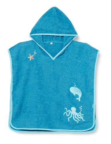 Playshoes Unisex Kinder Frottee-Poncho Bademantel Handtuch,...
