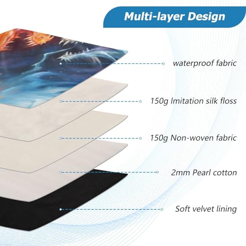 Funda para laptop 13-14 pulgadas con diseño dragones 3D miniatura 4