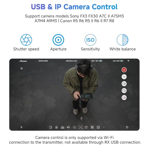 Image of Accsoon CineView SE 4K Wireless SDI HDMI Video Transmitter&Receiver, 4K30 /1080P60 Camera Control Video Transmission System, 1312ft 50ms Lat. USB +4 Apps Monitoring, Pair CineView M7 Pro /Master 4K