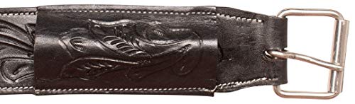 Acerugs Black Leather Flank Cinch Set Back Cinch Western Saddle Horse Tack (Standard) #TOP3