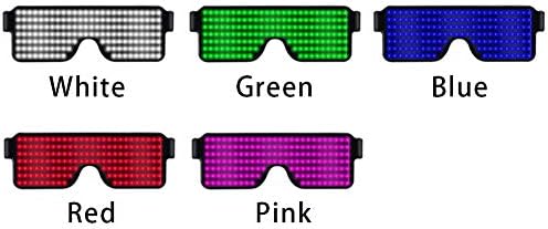 LED Glow Bril, Nachtclub Glow Knipperende Zonnebril Bril, USB Oplaadbare LED Lichtgevende Bril, Multifunctionele Oplichtende Feestbril Display Screen