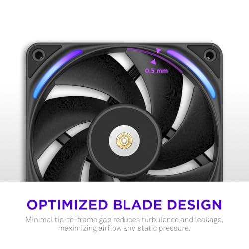 Image of NZXT F360X Performance Single-Frame Fan - 3X 120mm PWM RGB PC Case Fans - Max Airflow & Static Pressure - Low Noise - LCP Frame & Blades - Magnetic Fluid Dynamic Bearing - 30mm Thick - Black