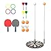 FUOBECIE Allenamento da ping pong con morbida onde elastiche, 3 in 1 per allenare il ping pong ping pong con Dartring Elastic Soft Shaft Kit per principianti bambini adulti