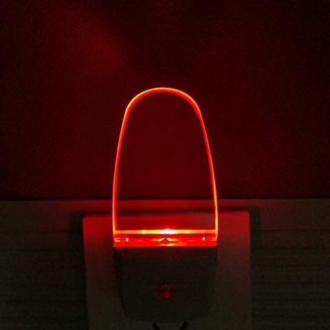 2 Pack LED Night Light, Dusk to Dawn Light Sensor, UK Plug in, Auto On Off Nightlight (Red) Cover