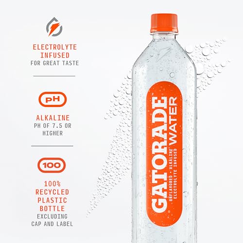 Gatorade Water, Electrolyte Infused for Great Taste, Alkaline PH 7.5 or higher, Unflavored, 1L (Pack of 6) - image 4