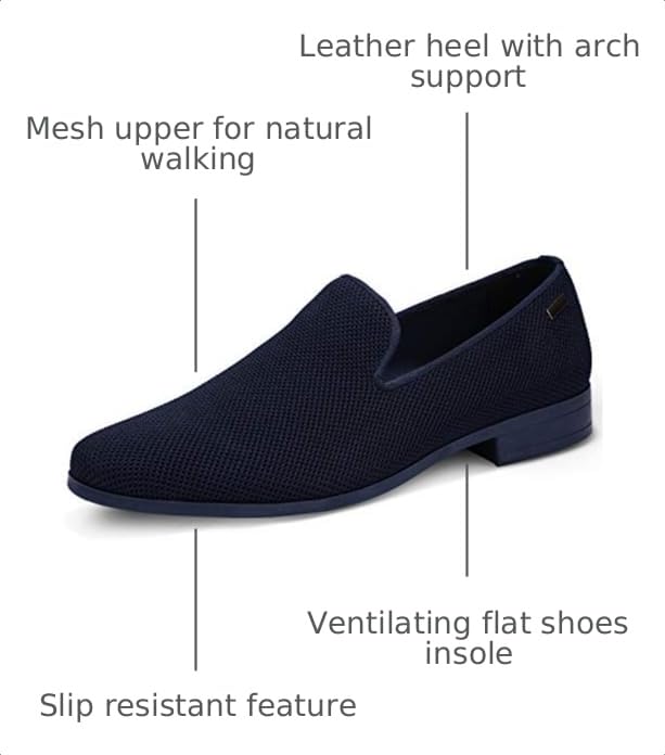 Image of UUBARIS Mens Dress Loafers Tuxedo Suit Slip on Shoes