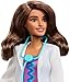 Barbie Careers Doctor Fashion Doll Wearing Removable Look with White Coat, Dress & Shoes, Plus Stethoscope Accessory