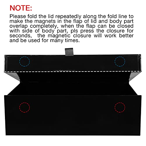 Aimyoo 3 Pack Black Collapsible Gift Box With Magnetic Closure Lids 13.8X9X4.3 In, Bridesmaid Groomsmen Proposal Box, Large Rectangle Box For Present Graduation Wedding Storage #TOP2