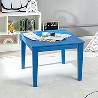 COSTWAY Kids Table, Waterproof Children Study Desk, Indoor Outdoor Toddler Activity Furniture for Painting, Dining, Entertainment (Blue)