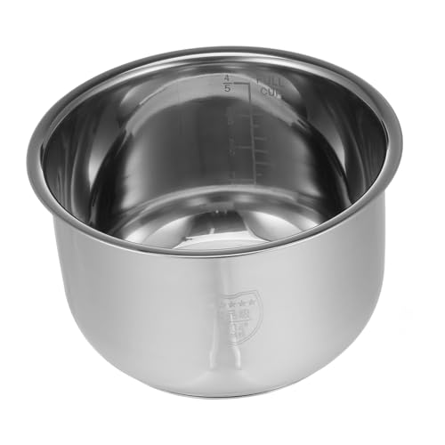 DECOMELODY Olla Interior para Arrocera de Acero Inoxidable Olla de Cocina Multiuso con Reforzado Capacidad Recipiente Resistente y Seguro para Cocinar Arroz y Sopas