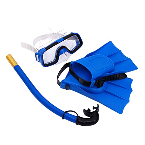 BRIGHTFUFU Child Diving Gear Kit Snorkel Set for Boys and Girls Mask Goggles Fins Breathing Tube for Swimming