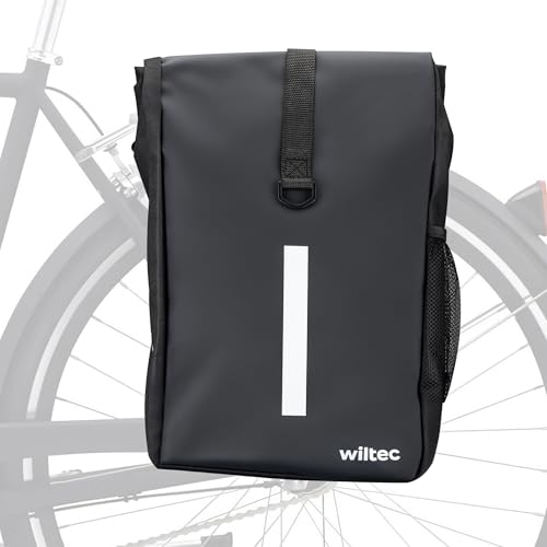 Wiltec Gepäckträgertasche matt schwarz, Fahrradtasche...
