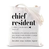 Chief Resident Tote Bag Resident Doctor Gift Resident Doctor Appreciation Gift Surgery Resident Handle Bag Future Doctor Gift (Chief Resident tote)